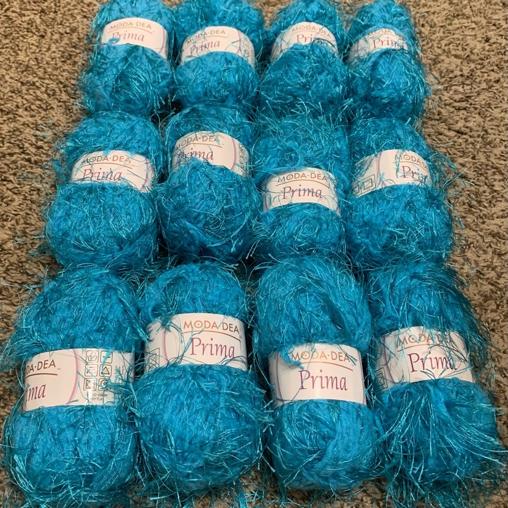 Moda Dea Prima Yarn- Turquoise - 12 Skeins